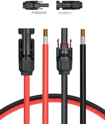 Filage AWG10 pos/neg + MC4 connecteur ($ per pied)
